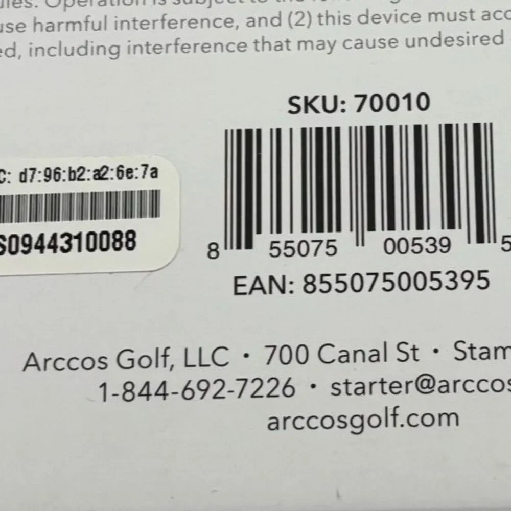 Arccos Caddie Link-Wearable Shot Tracking Device-EUC